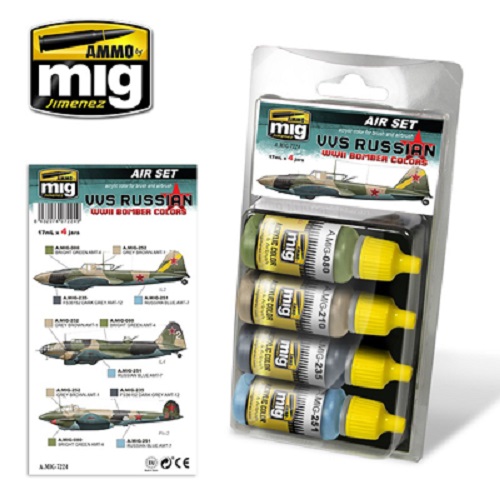 Ammo Mig A.MIG7224 VVS WWII Russian Bomber Colours Acrylic Paint Set